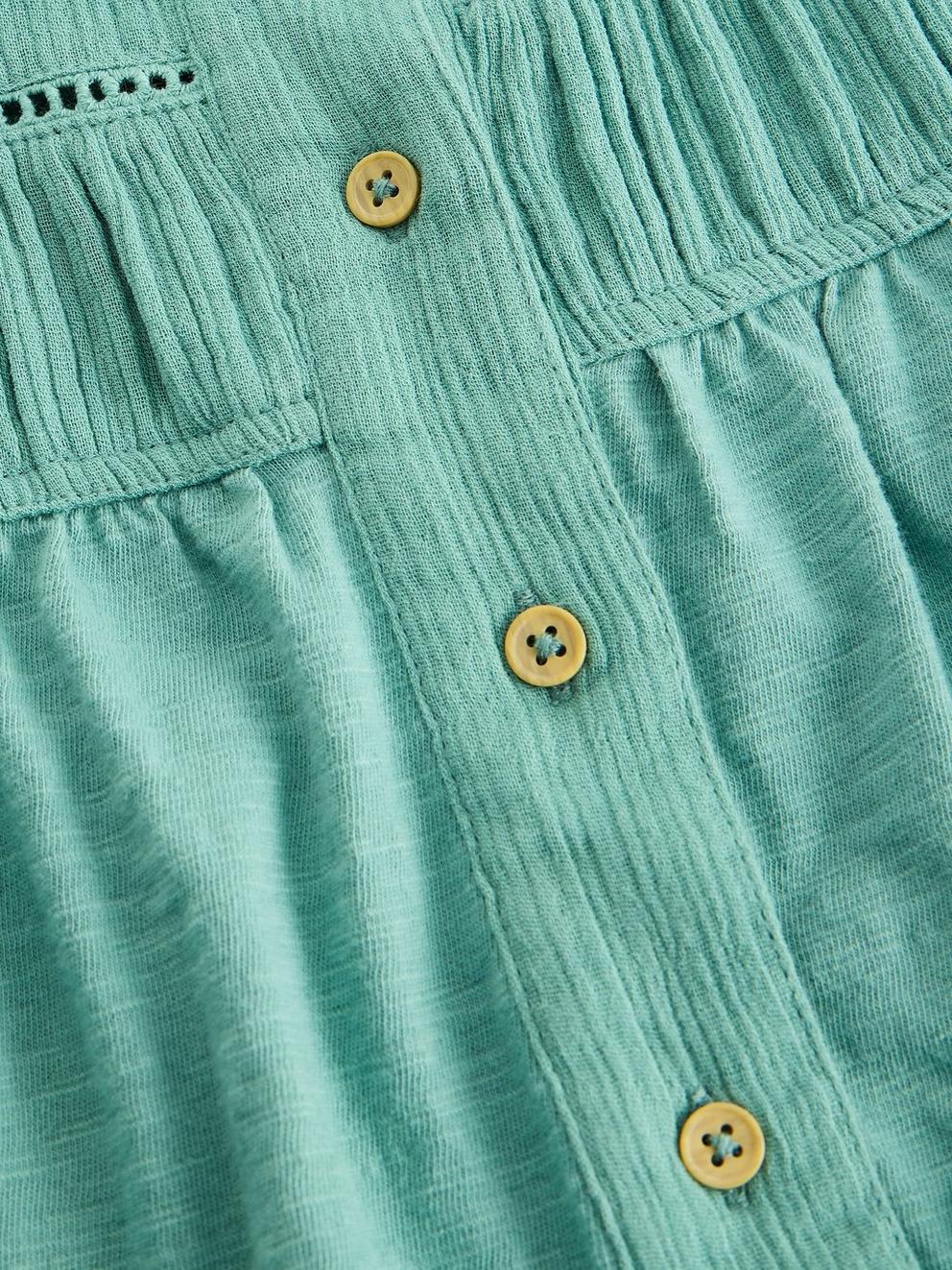DIDI DOUBLE CLOTH SHIRT in DUS BLUE - FLAT DETAIL