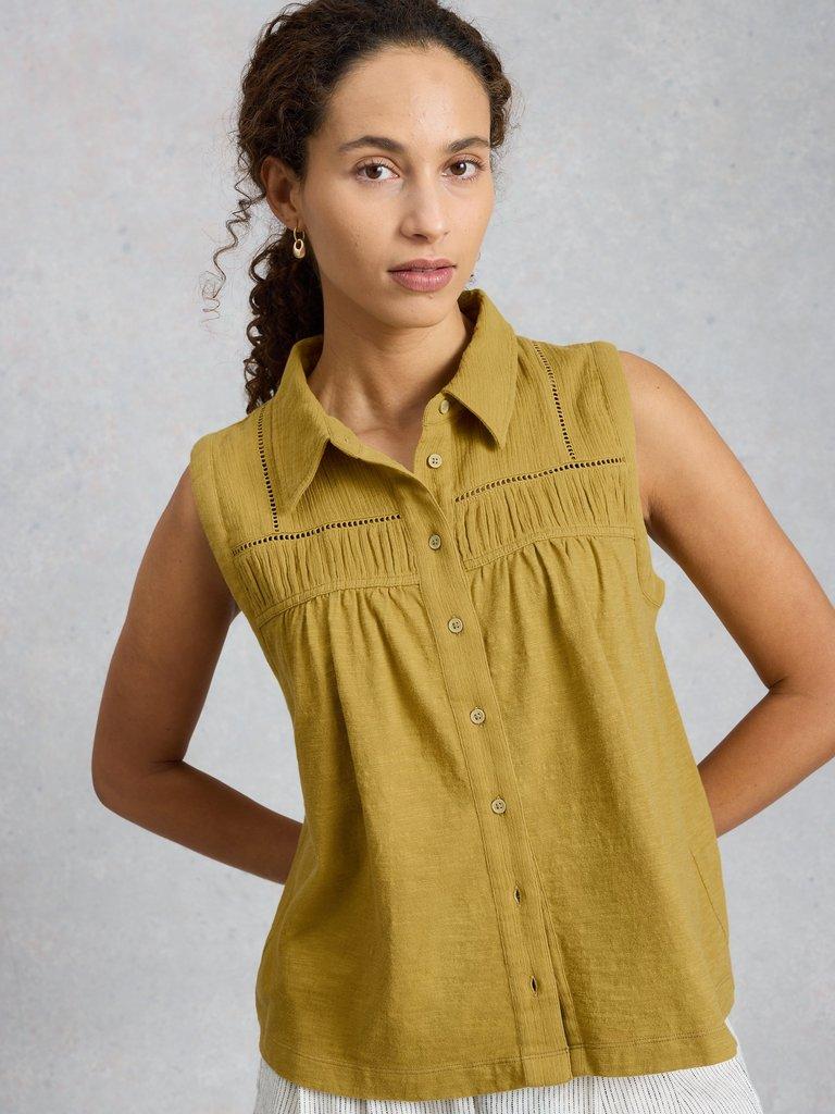 DIDI DOUBLE CLOTH SHIRT in KHAKI GRN - LIFESTYLE