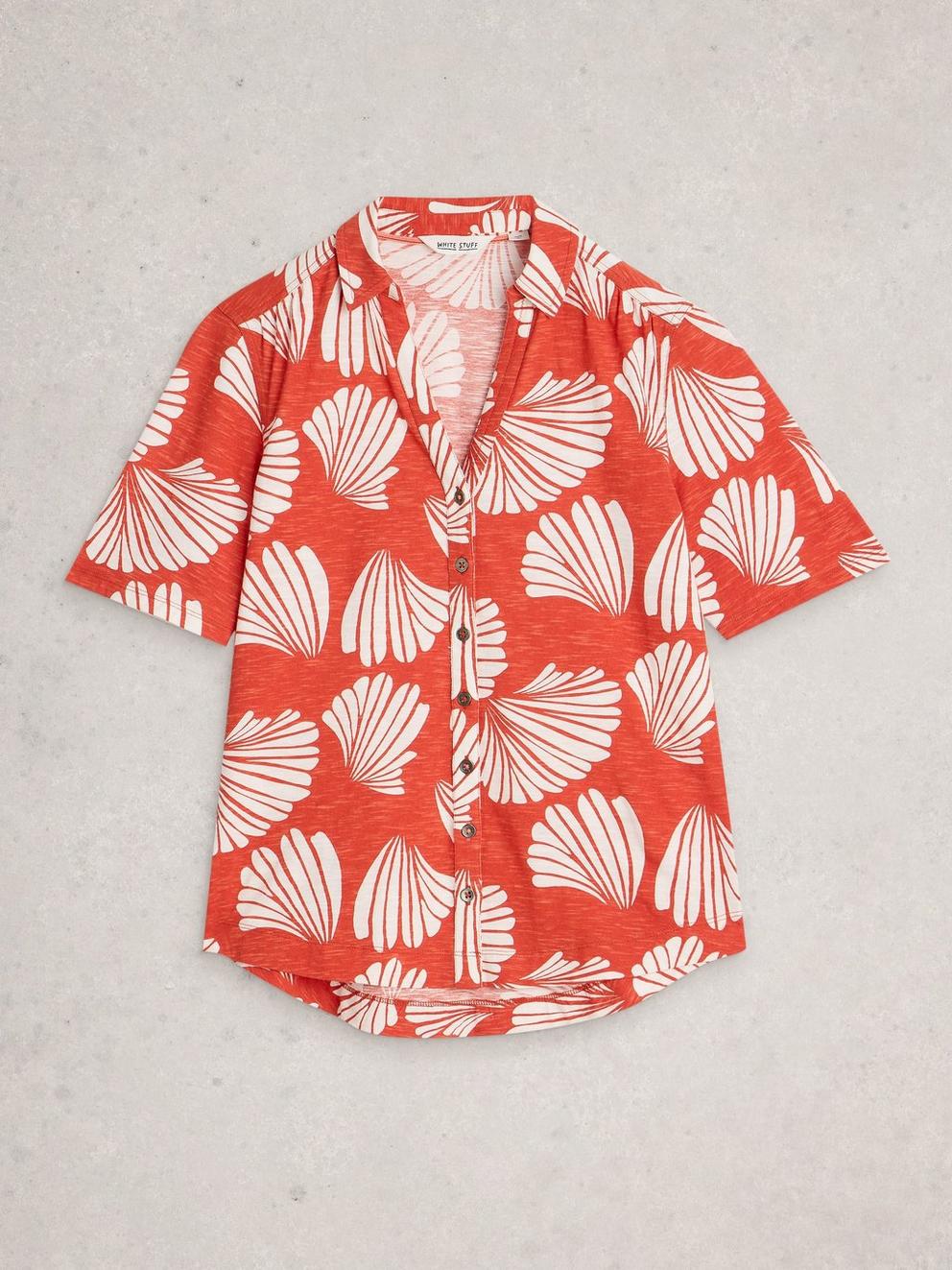 ANNIE JERSEY SS SHIRT in RED PR - FLAT FRONT