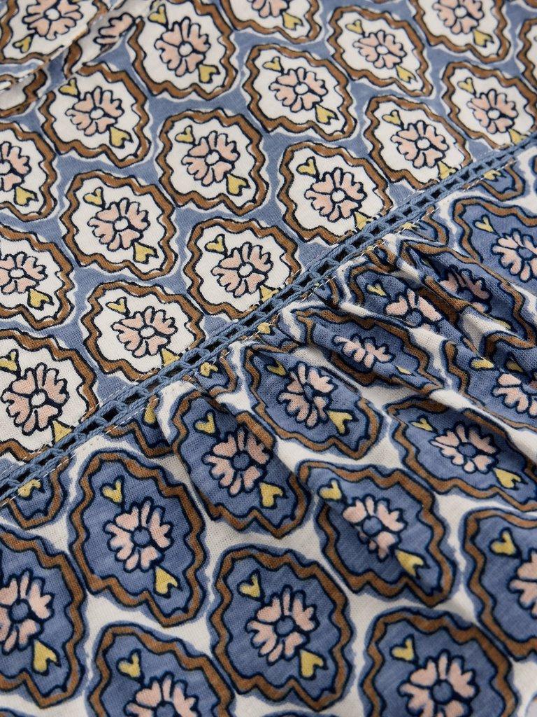 AMY SLEEVELESS SHIRT in BLUE PR - FLAT DETAIL