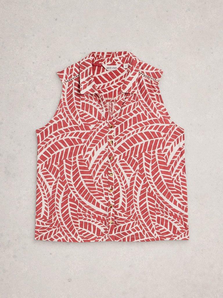 AMY SLEEVELESS SHIRT in PINK PR - FLAT FRONT