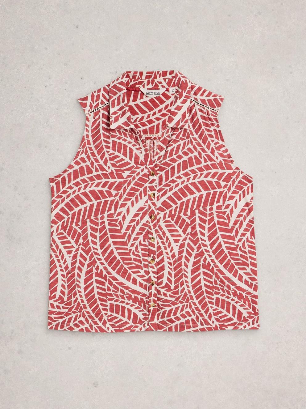 AMY SLEEVELESS SHIRT in PINK PR - FLAT FRONT