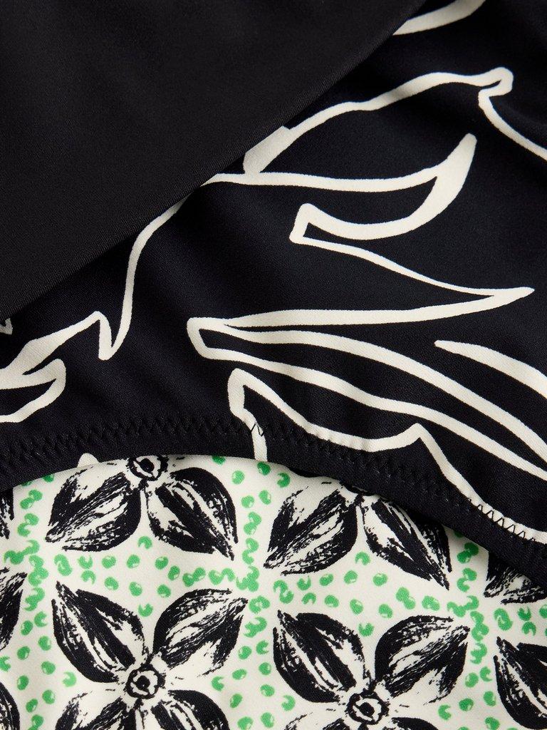 Reversible Fold Down Print Bottom in BLK PR - FLAT DETAIL