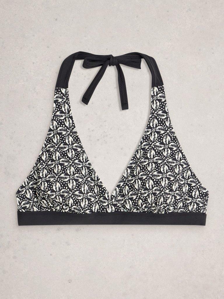 Sunshine Reversible Print Bikini Top in GREEN PR - FLAT BACK