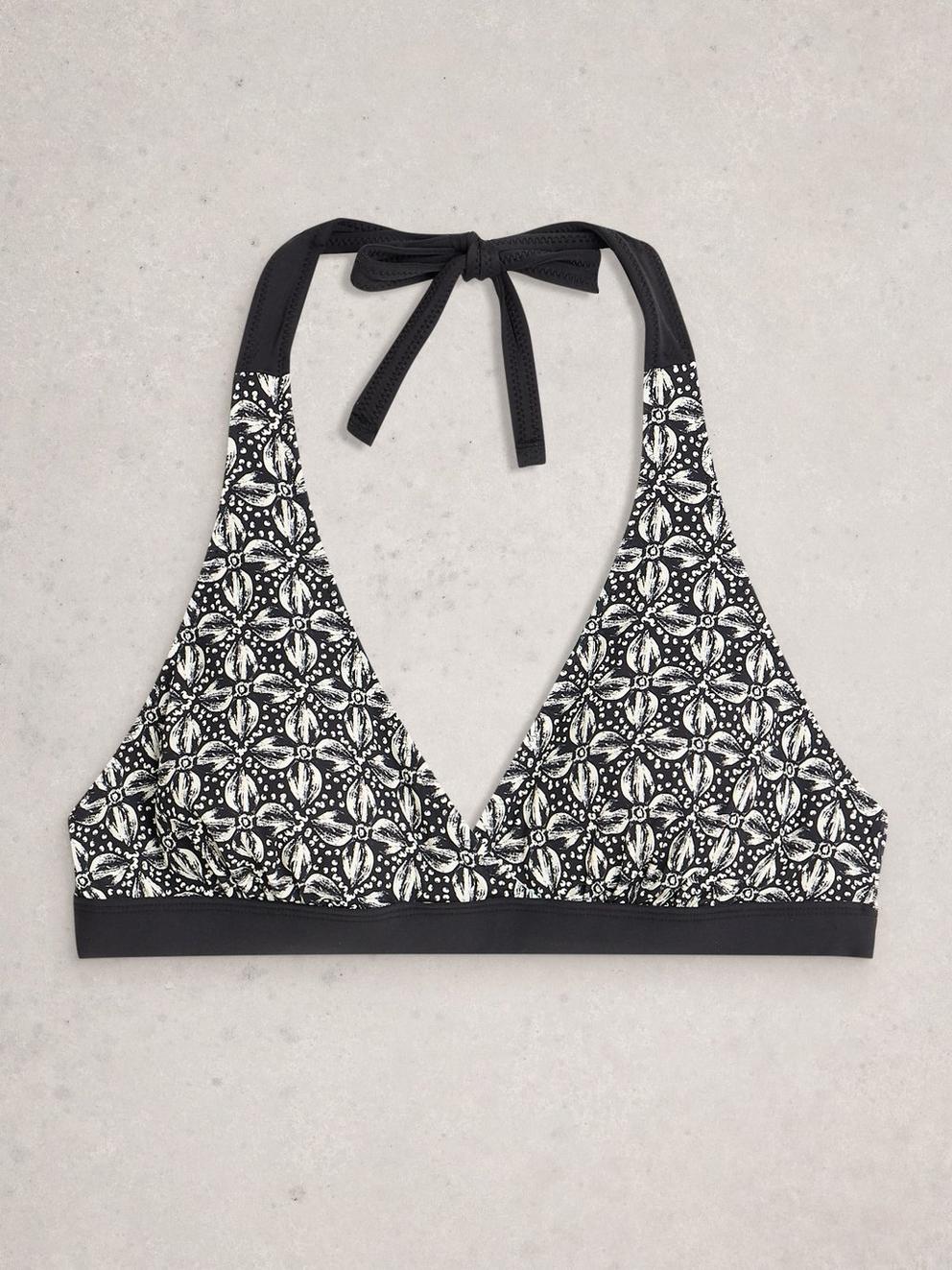 Sunshine Reversible Print Bikini Top in GREEN PR - FLAT BACK