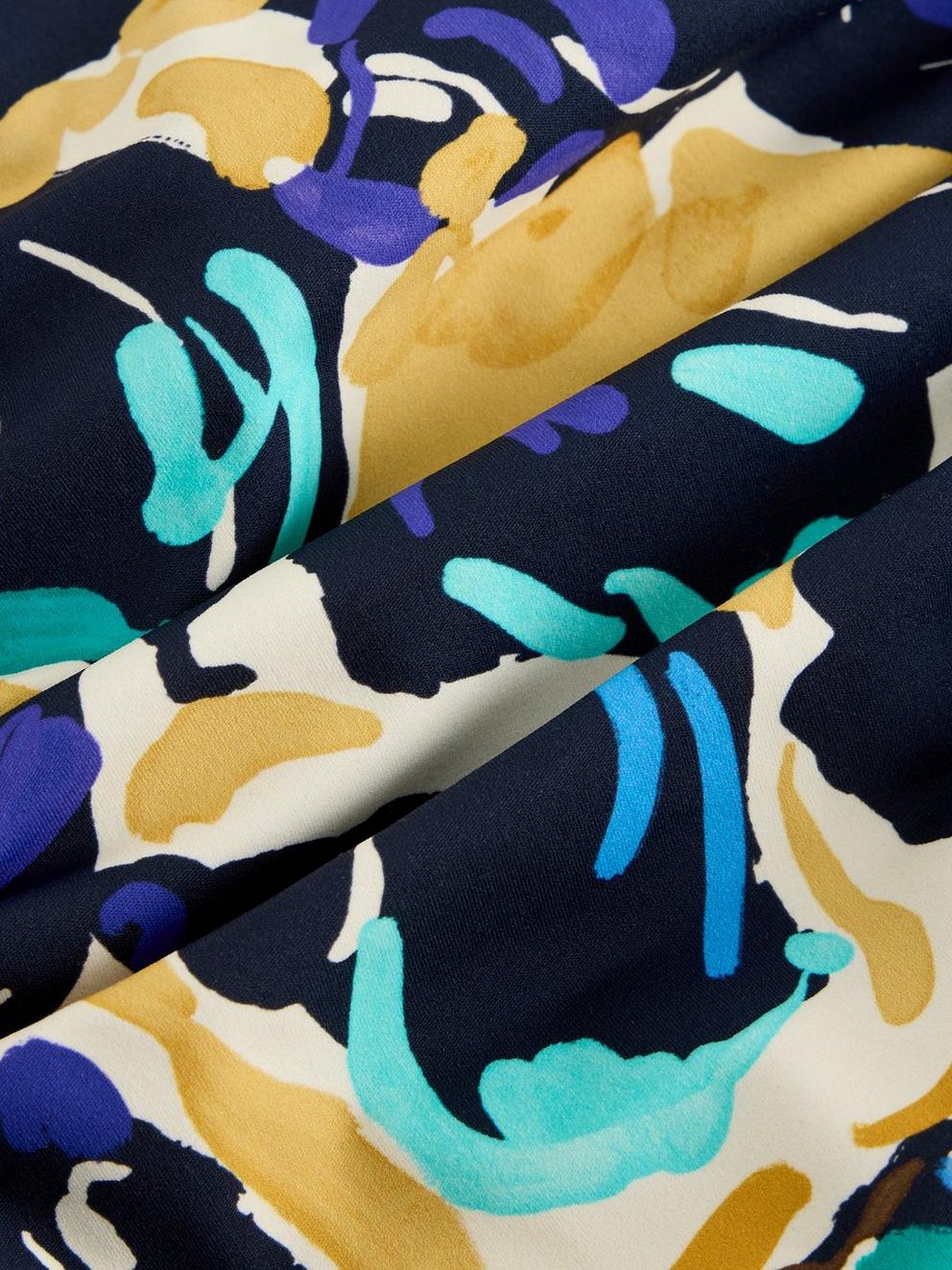 Splash Tankini Printed Top in NAVY PR - FLAT DETAIL