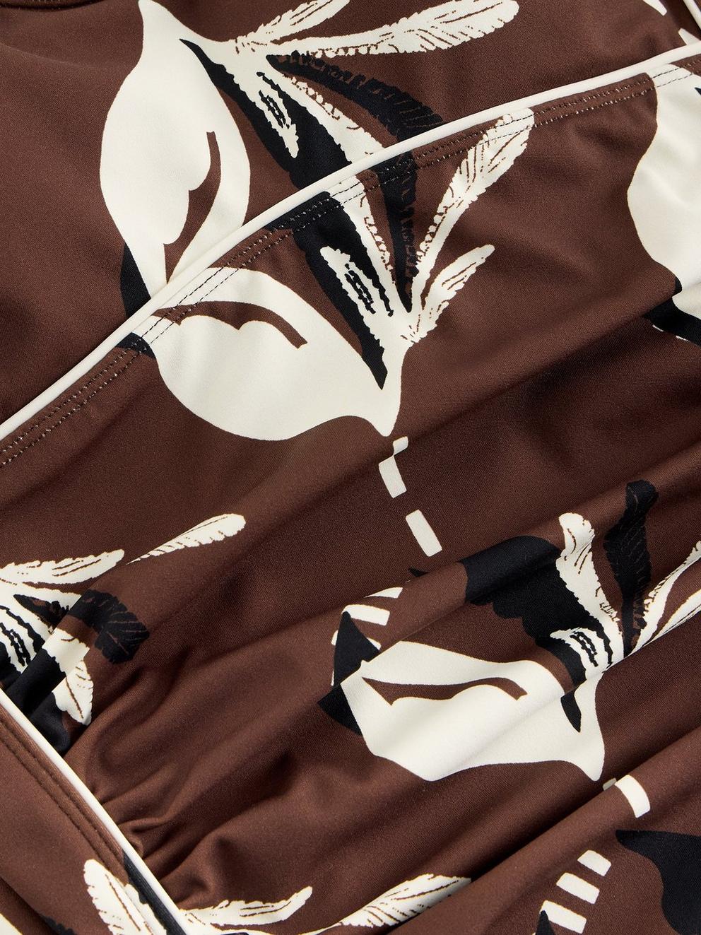 Splash Control Print Swimsuit in BROWN PR - FLAT DETAIL
