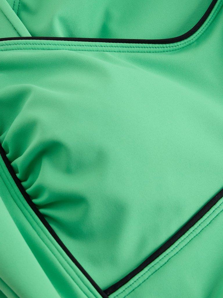 Splash Control Print Swimsuit in BRT GREEN - FLAT DETAIL