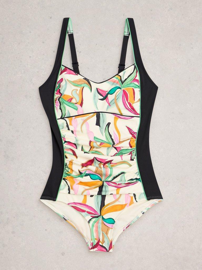 Splash Control Print Swimsuit in IVORY MLT - FLAT FRONT