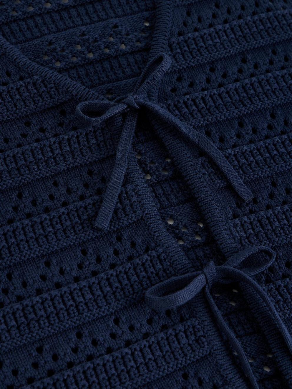 TILDA TIE TANK in DARK NAVY - FLAT DETAIL