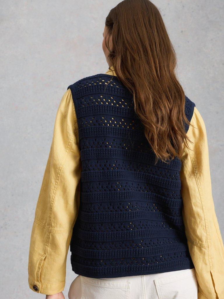 TILDA TIE TANK in DARK NAVY - MODEL BACK