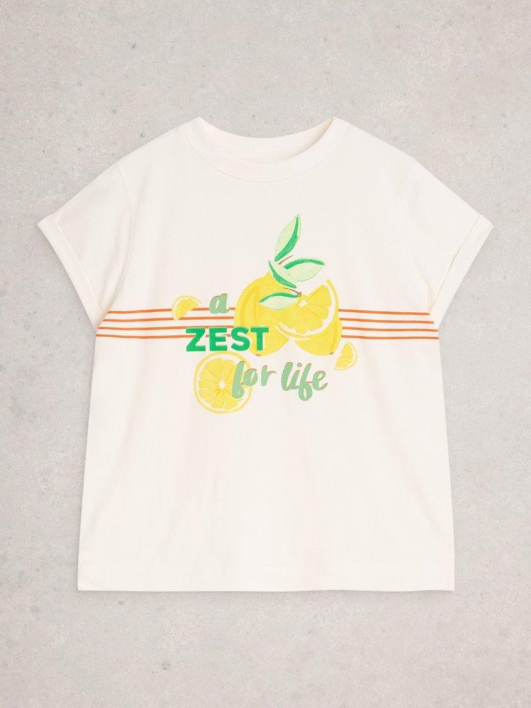 GINA GRAPHIC TEE in WHITE PR - FLAT FRONT