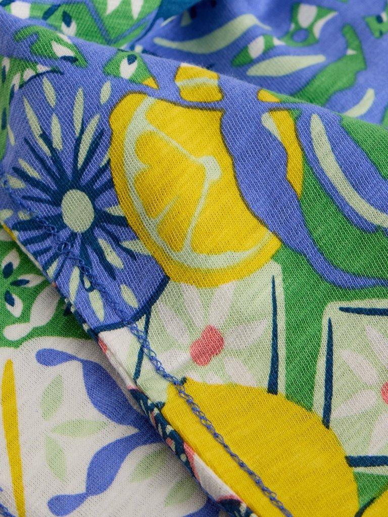 NELLY NOTCH V NECK TEE in IVORY PR - FLAT DETAIL