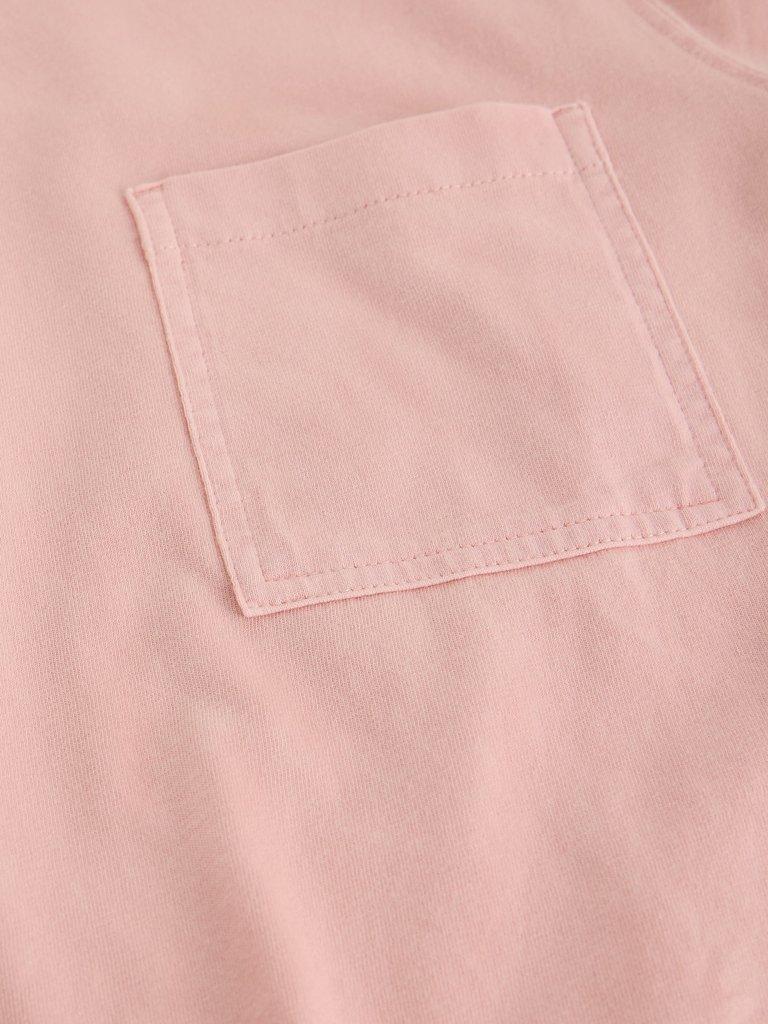 GINA SHORT SLEEVE TEE in DUS PINK - FLAT DETAIL