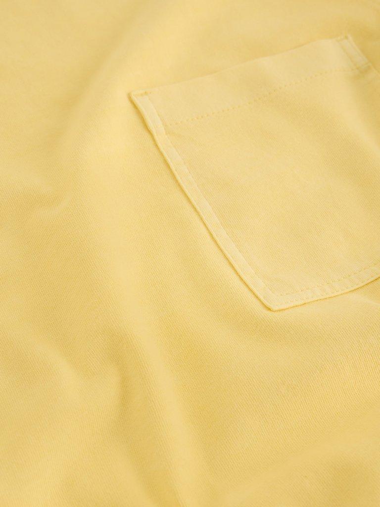 GINA SHORT SLEEVE TEE in LGT YELLOW - FLAT DETAIL