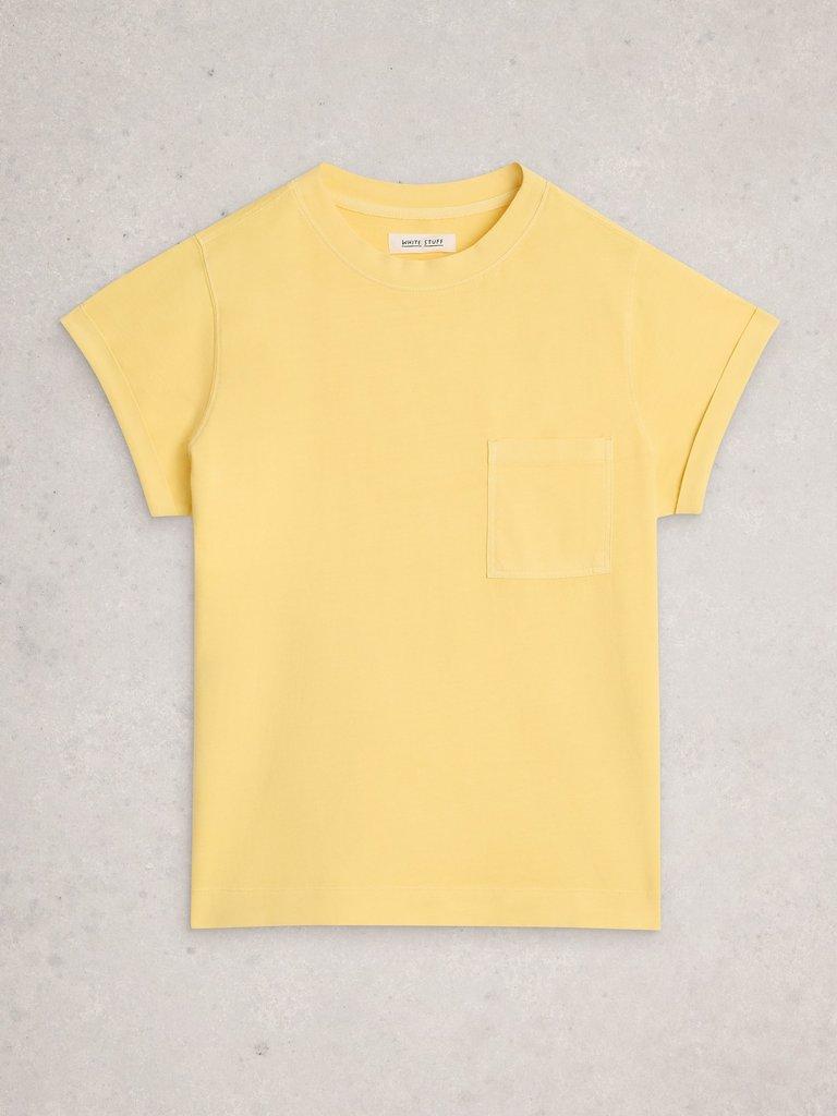 GINA SHORT SLEEVE TEE in LGT YELLOW - FLAT FRONT