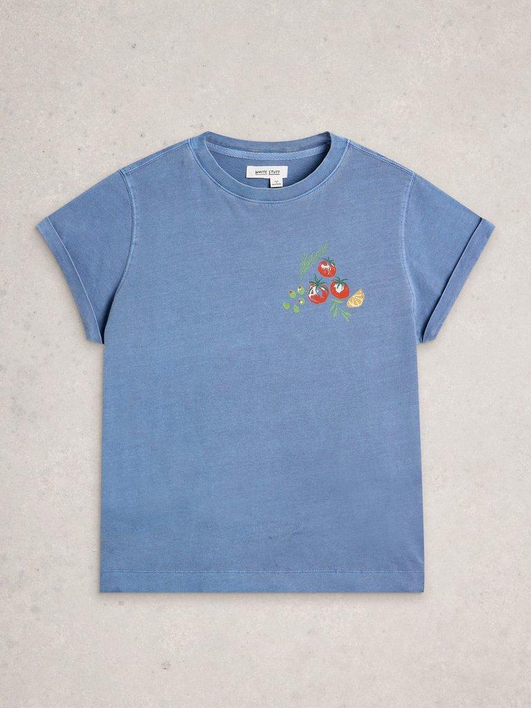GINA GRAPHICS TEE in BLUE MLT - FLAT FRONT