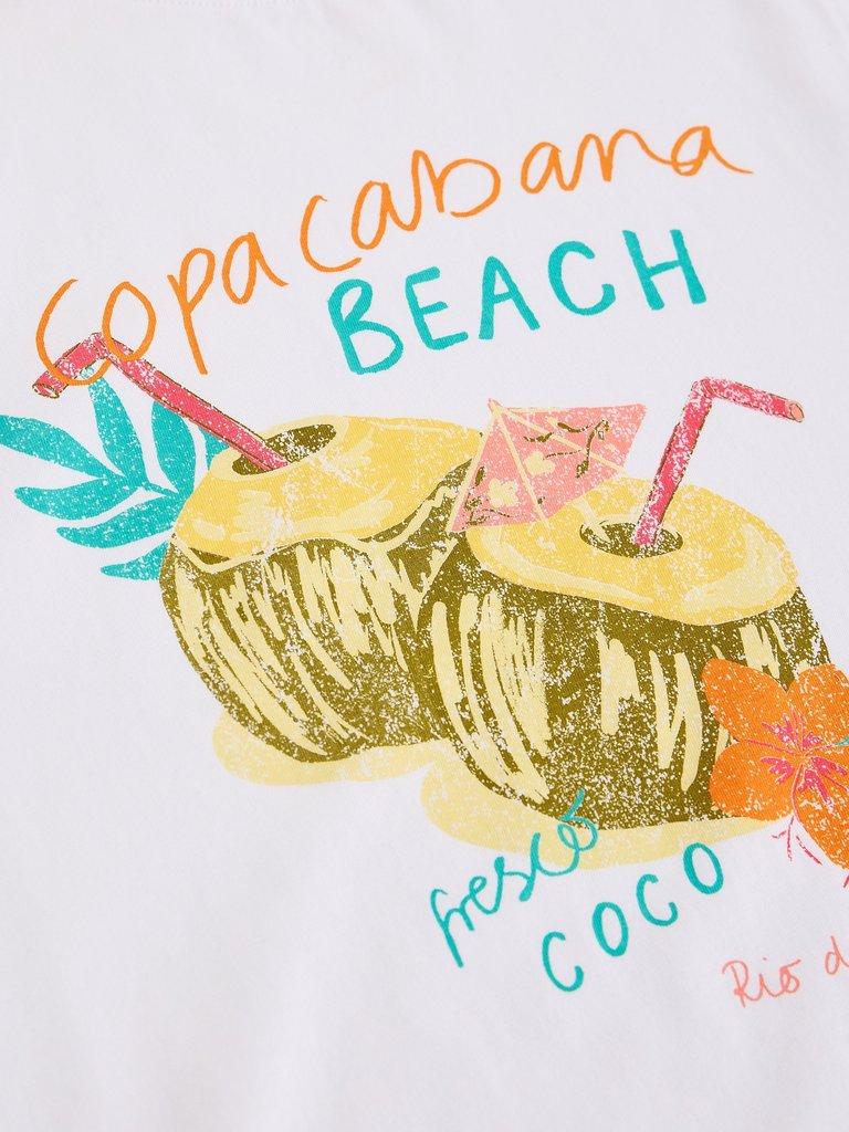 GINA GRAPHICS TEE in WHITE MLT - FLAT DETAIL