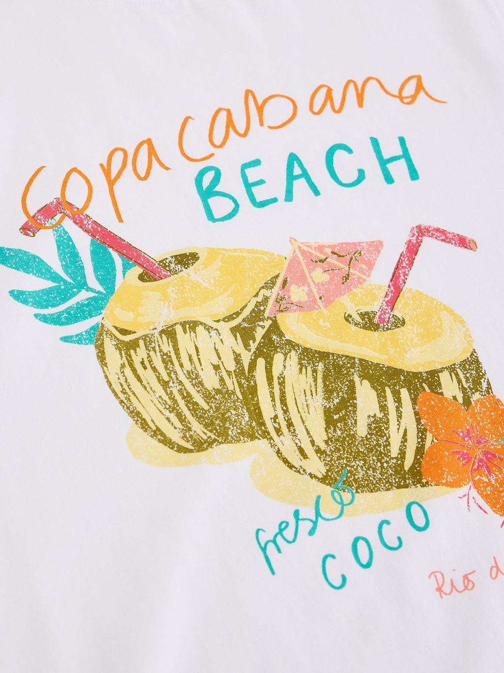 GINA GRAPHICS TEE in WHITE MLT - FLAT DETAIL