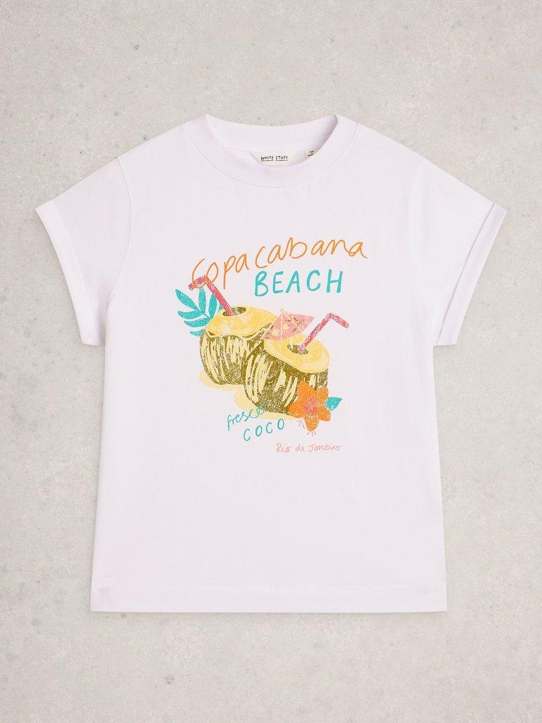 GINA GRAPHICS TEE in WHITE MLT - FLAT FRONT