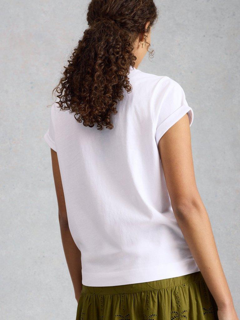 GINA GRAPHICS TEE in WHITE MLT - MODEL BACK