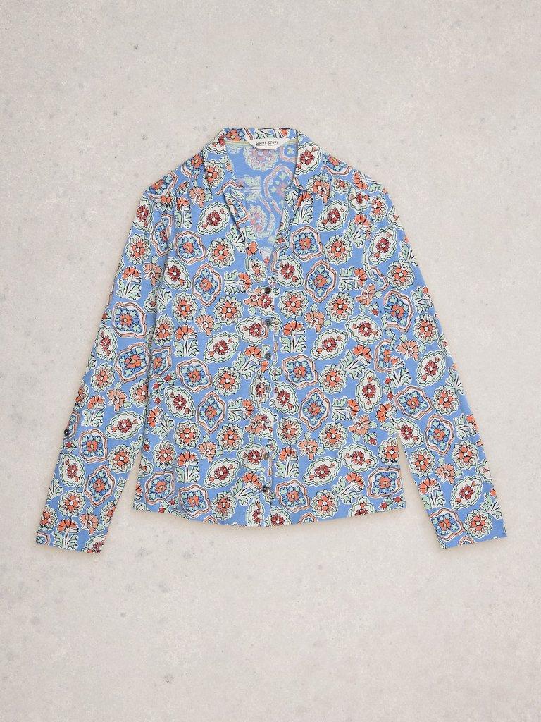 ANNIE JERSEY SHIRT in BLUE PR - FLAT FRONT