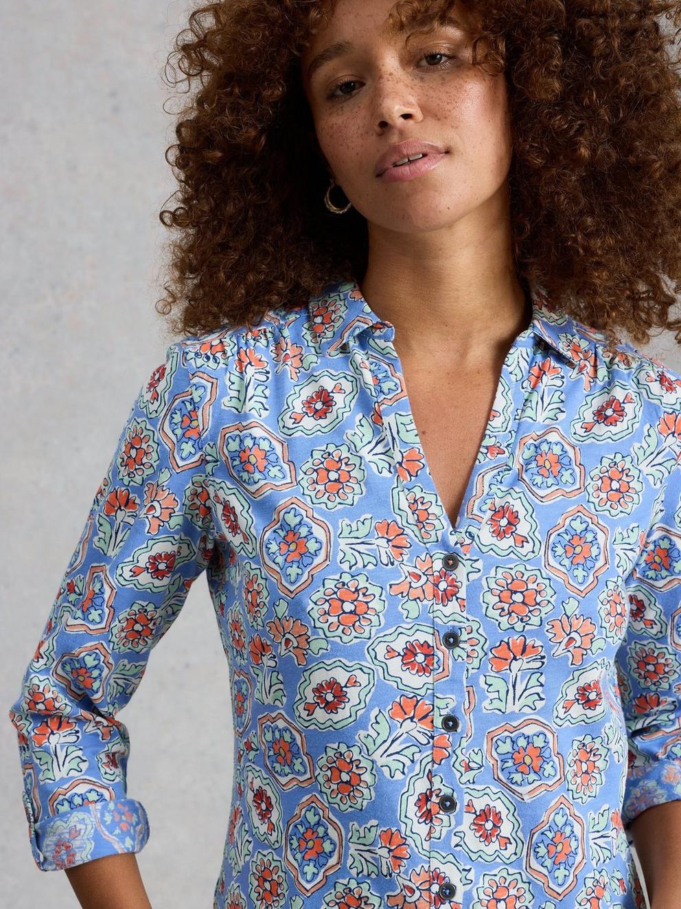 ANNIE JERSEY SHIRT in BLUE PR - LIFESTYLE