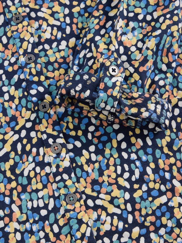 ANNIE JERSEY SHIRT in NAVY PR - FLAT DETAIL