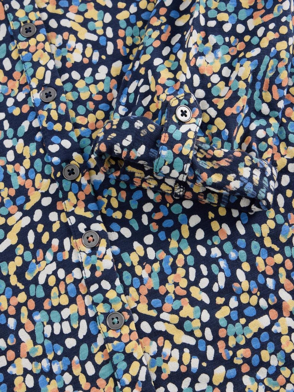 ANNIE JERSEY SHIRT in NAVY PR - FLAT DETAIL