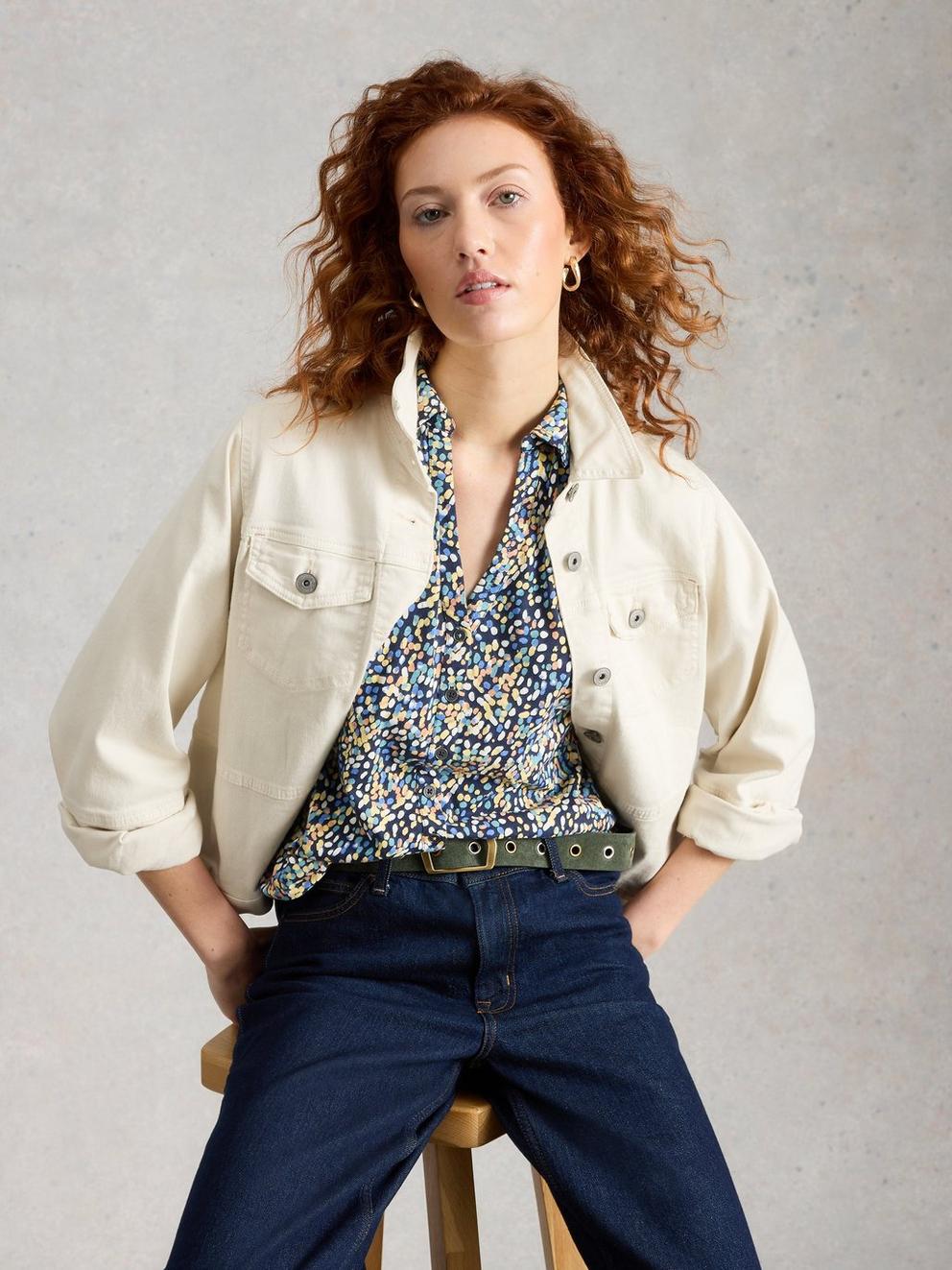 ANNIE JERSEY SHIRT in NAVY PR - LIFESTYLE