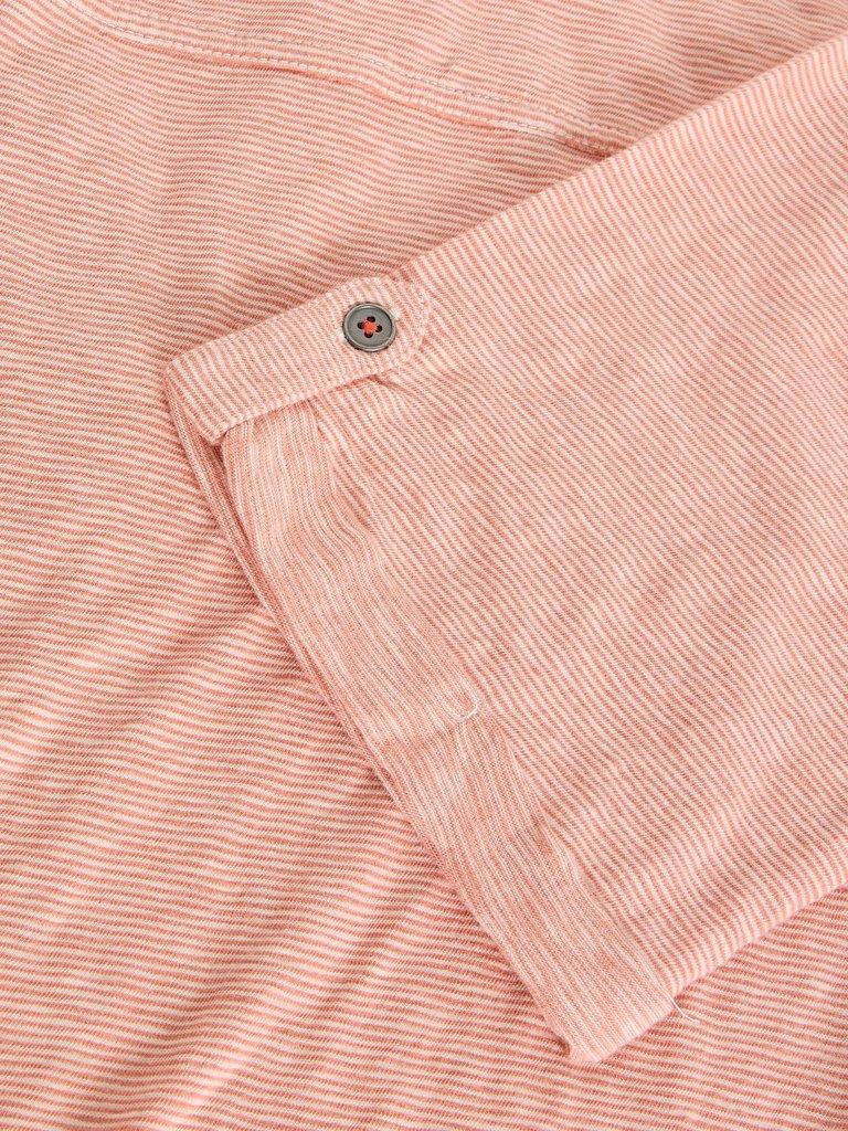 ALLIE SS STRIPE SHIRT in ORANGE MLT - FLAT DETAIL