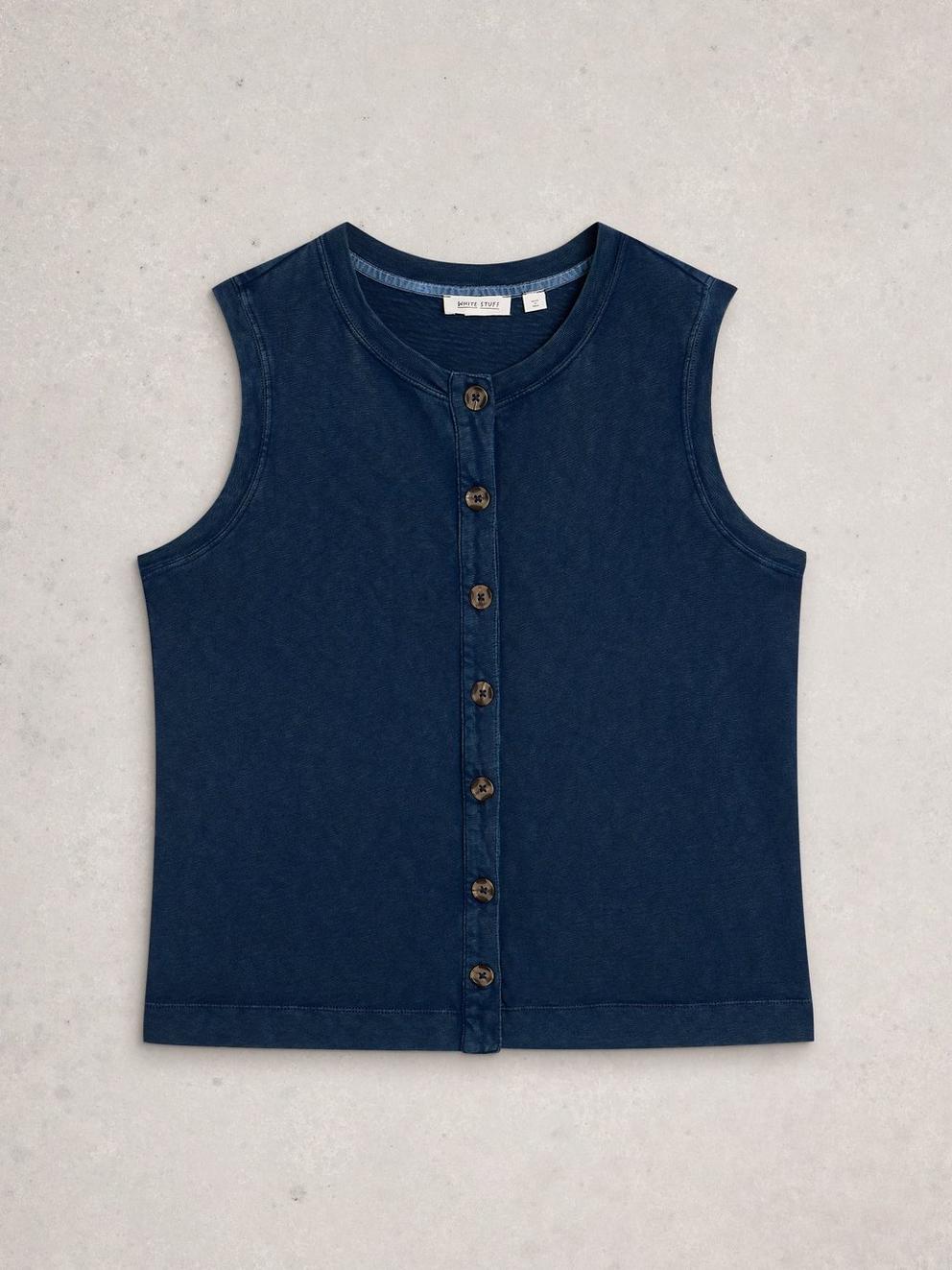 SIMONE TANK in INDIGO BLE - FLAT FRONT