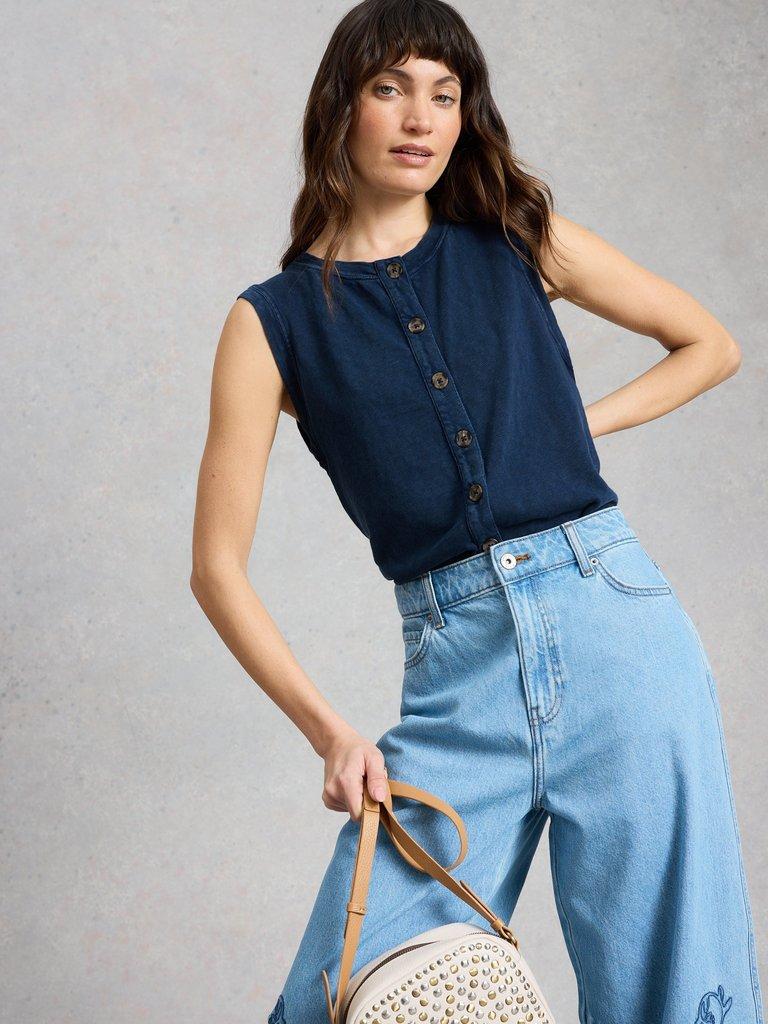 SIMONE TANK in INDIGO BLE - LIFESTYLE