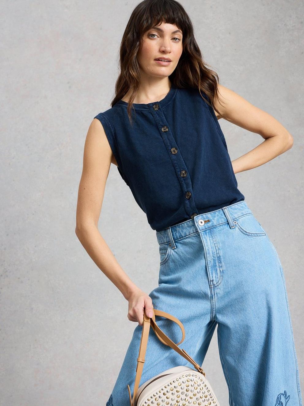 SIMONE TANK in INDIGO BLE - LIFESTYLE