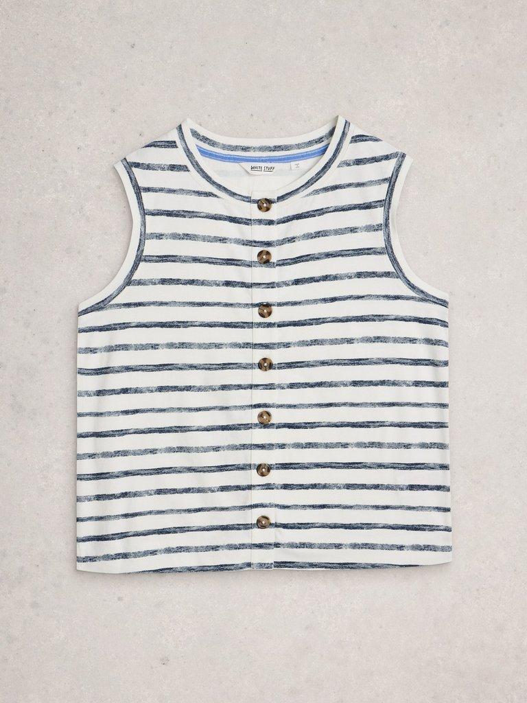 SIMONE TANK in IVORY MLT - FLAT FRONT