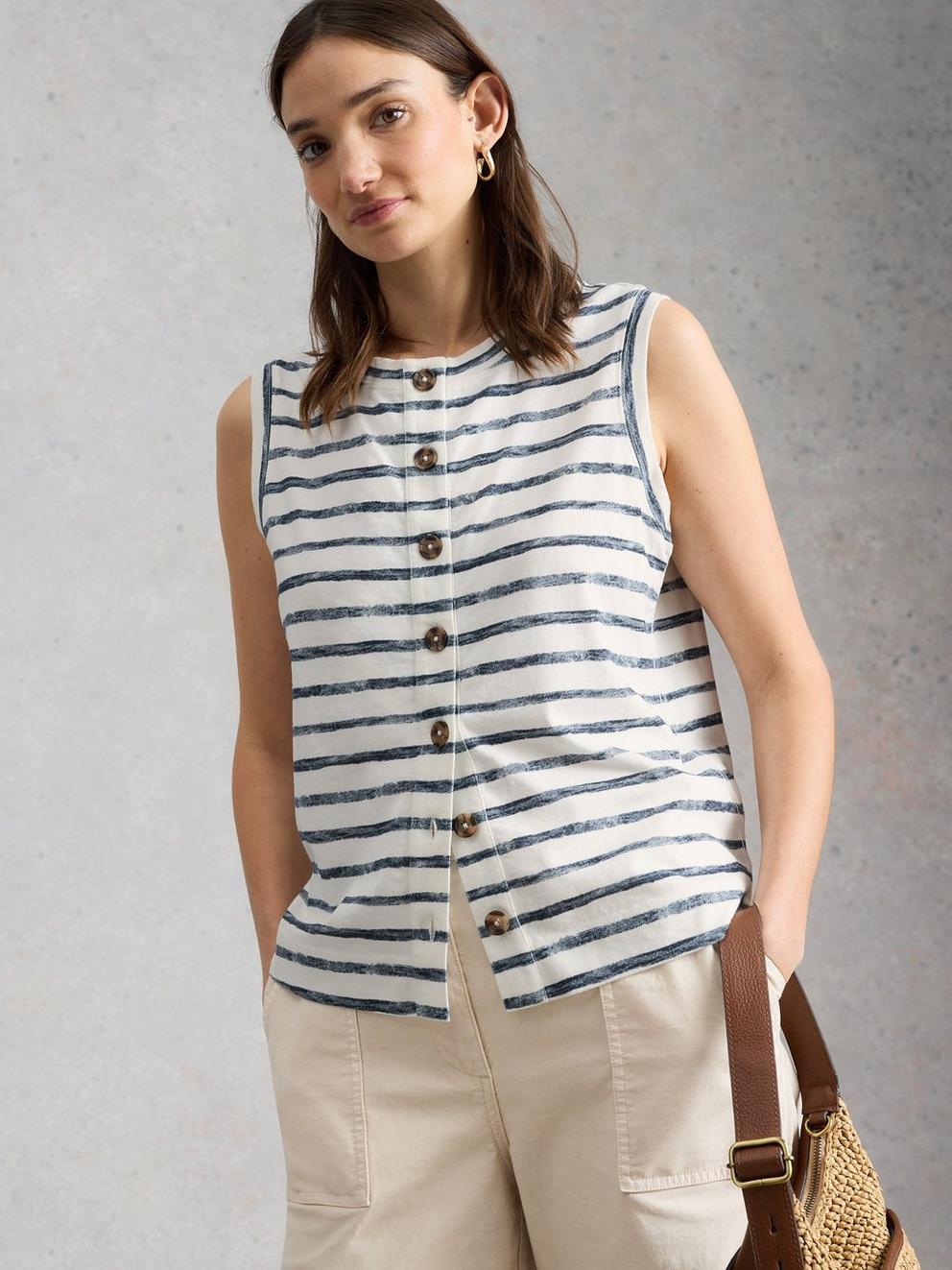 SIMONE TANK in IVORY MLT - LIFESTYLE