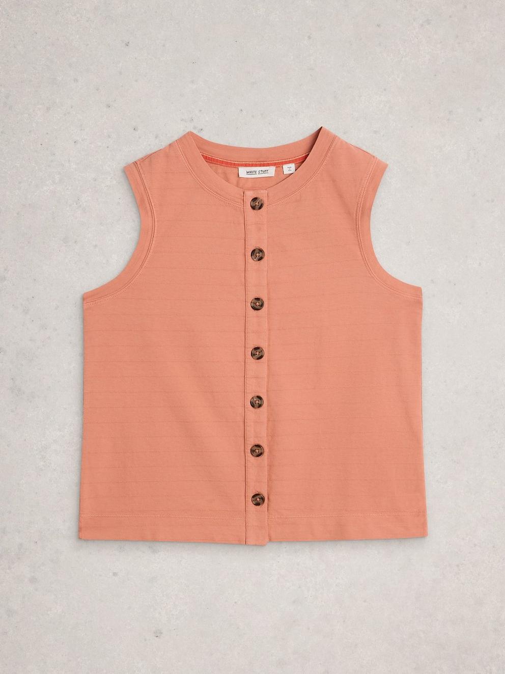 SIMONE TANK in LGT ORANGE - FLAT FRONT