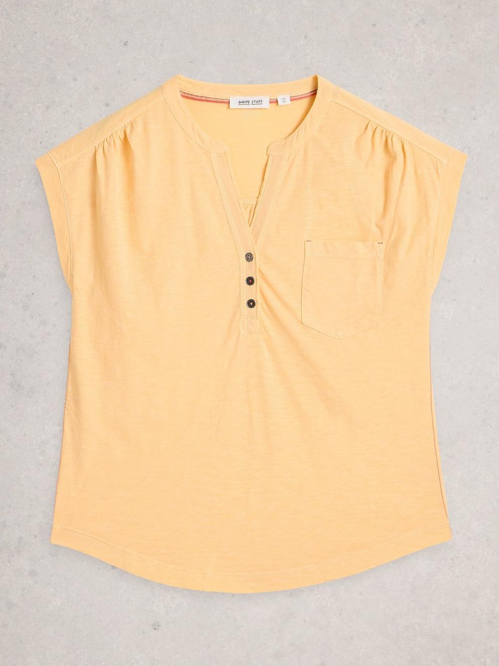 CECILY SHIRT in LGT YELLOW - FLAT FRONT