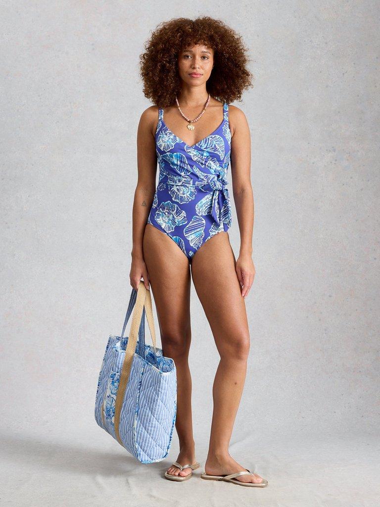 Tabitha Swimsuit in BLUE PR - MODEL FRONT