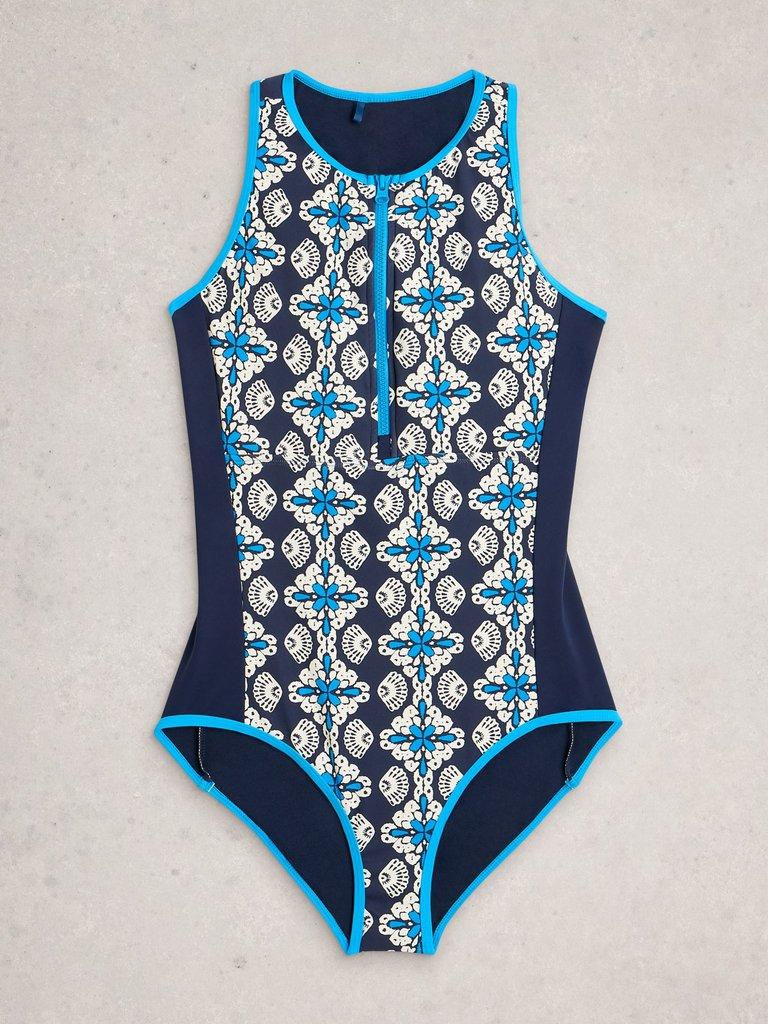 Bay Swimsuit in NAVY PR - FLAT FRONT