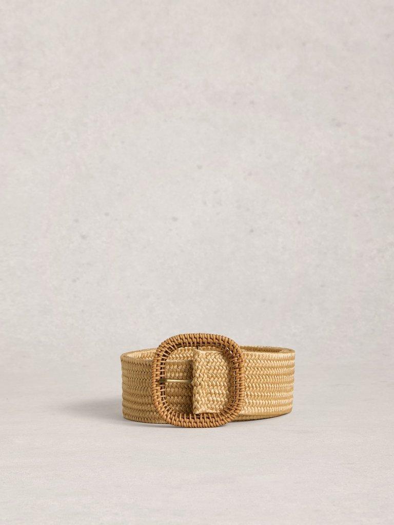 Summer Weave Belt in LGT NAT - FLAT FRONT