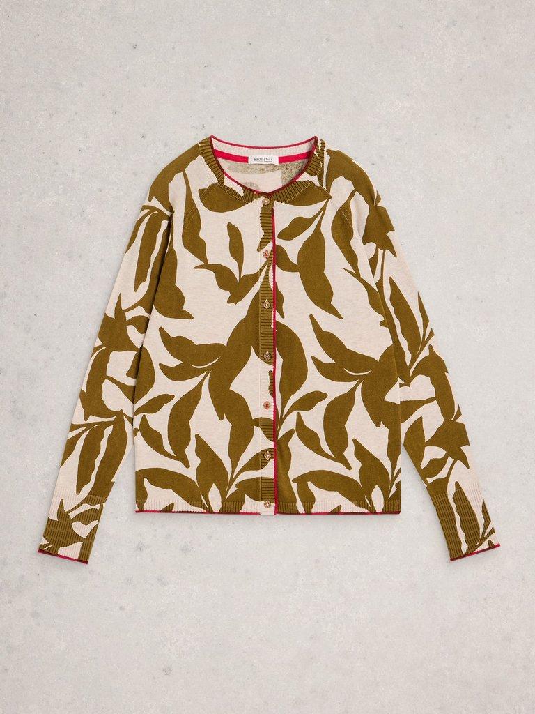 LULU PRINT CARDIGAN in GREEN PR - FLAT FRONT