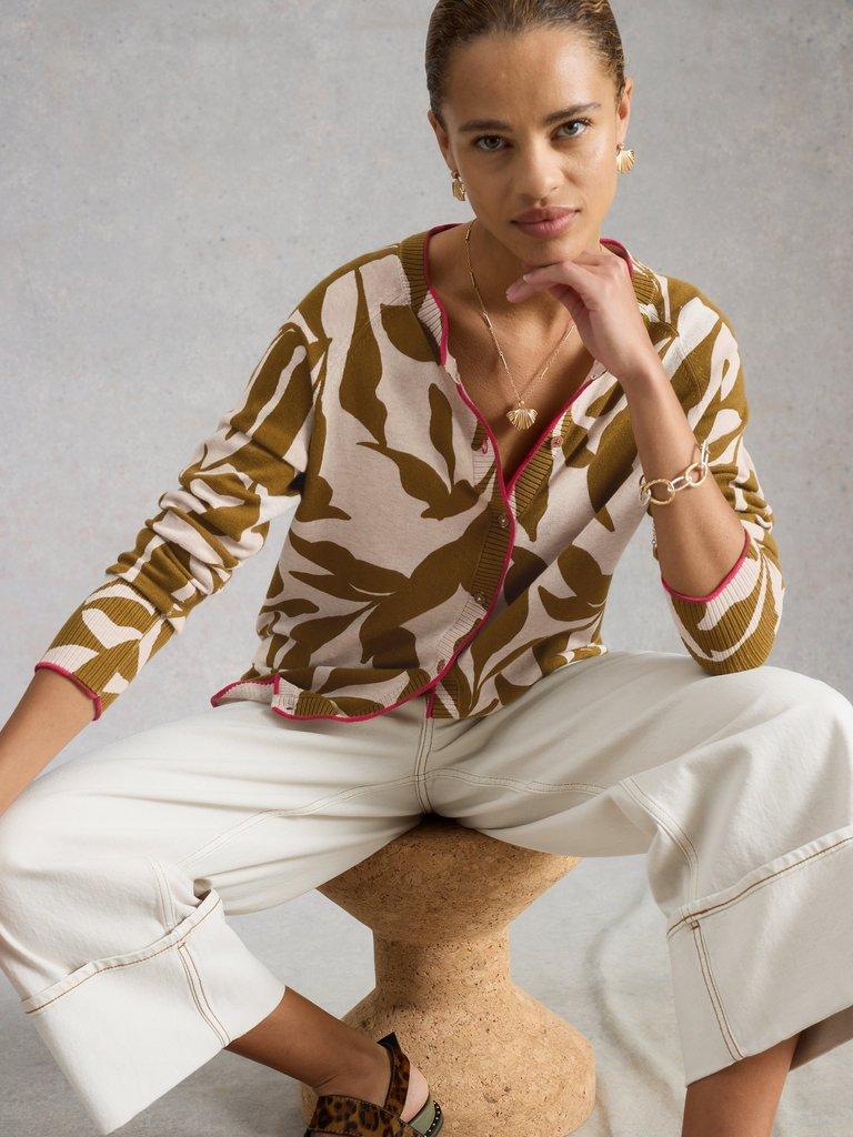 LULU PRINT CARDIGAN in GREEN PR - LIFESTYLE