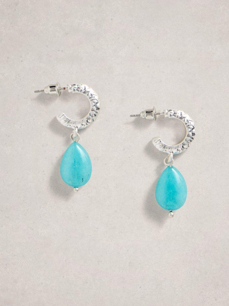 Rachel SemiPrecious Earring in LGT TEAL - FLAT FRONT