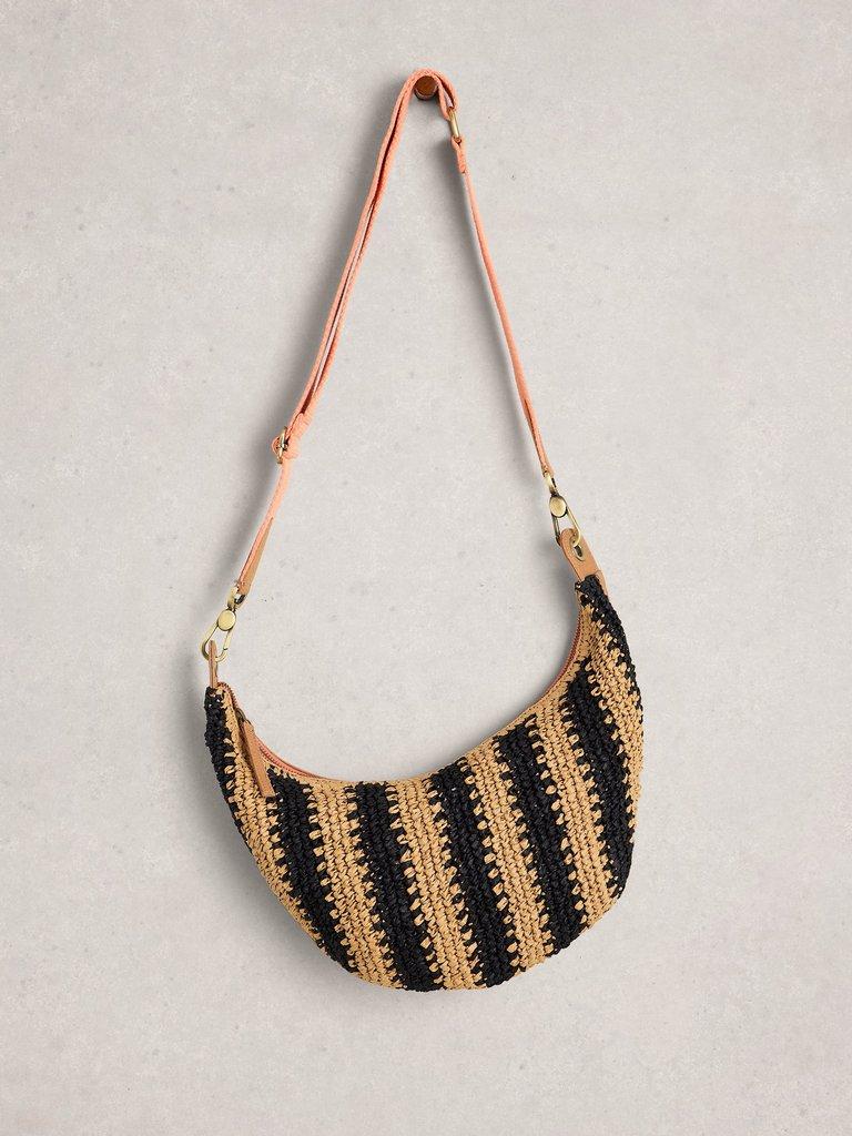 Natalie Weave Crossbody in BLK MLT - FLAT FRONT