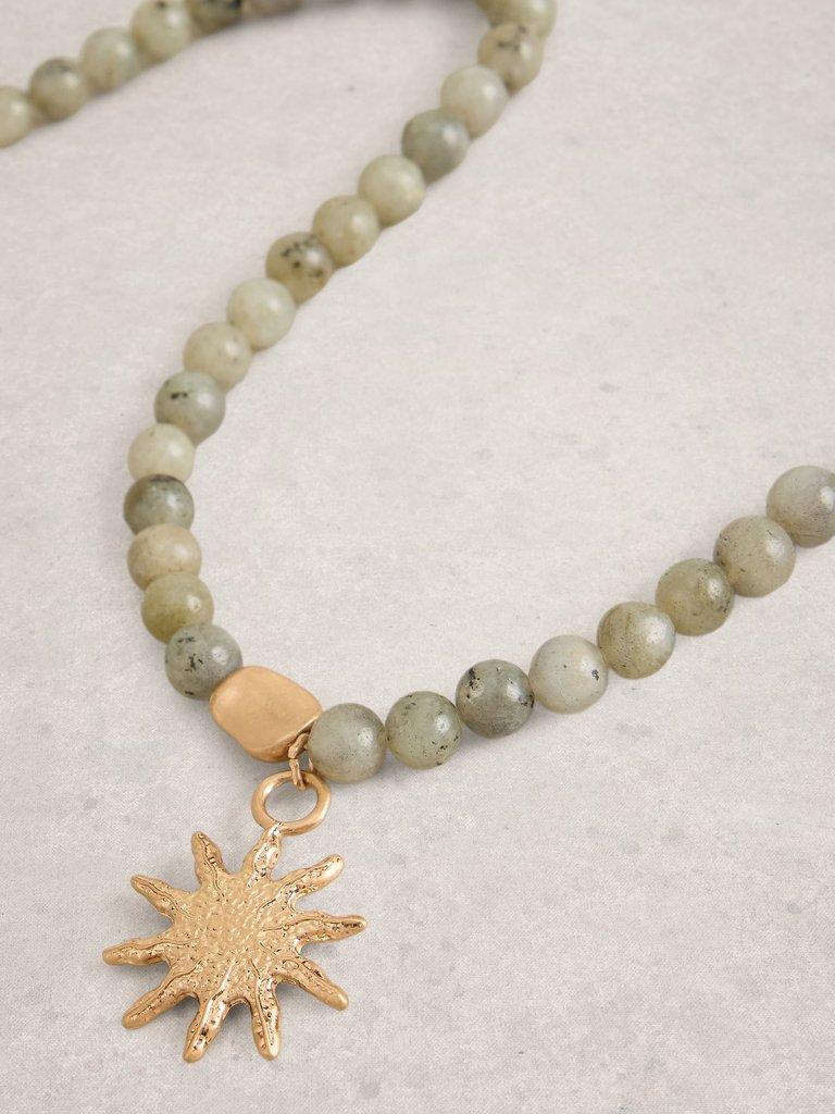 Star Charm Necklace in KHAKI GRN - FLAT DETAIL