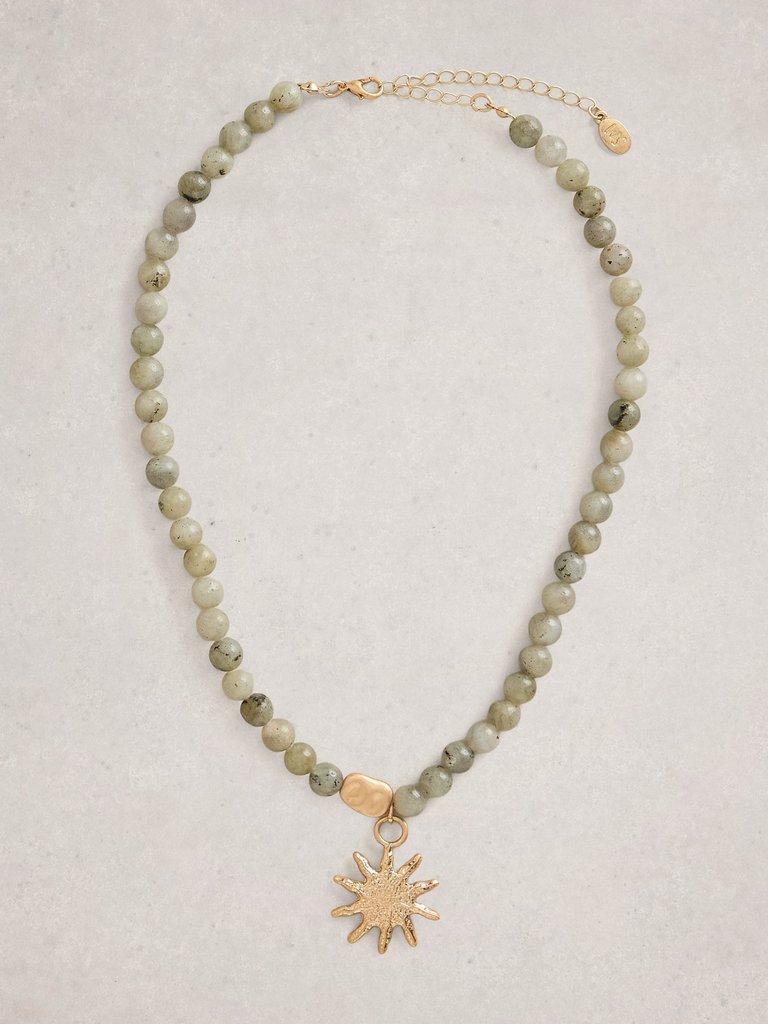 Star Charm Necklace in KHAKI GRN - FLAT FRONT
