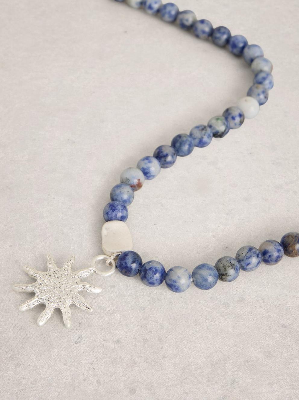 Star Charm Necklace in LGT BLUE - FLAT DETAIL