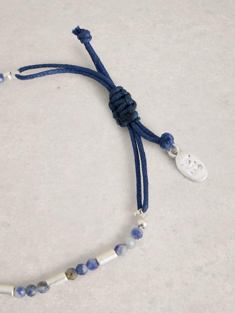 2PK Nikki Necklace  Bracelet in BLUE MLT - FLAT BACK