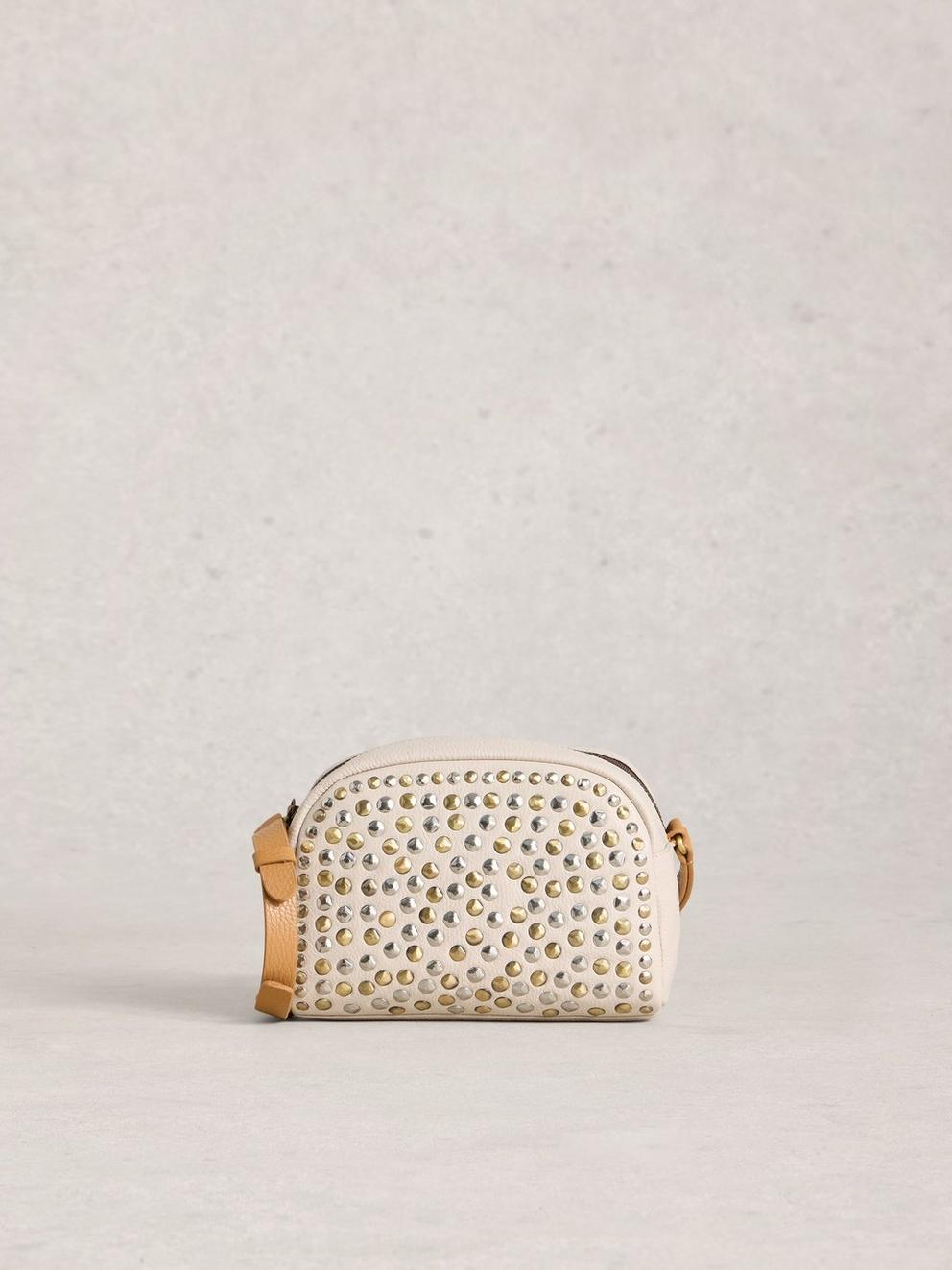 Bella Stud Crossbody Bag in IVORY MLT - LIFESTYLE